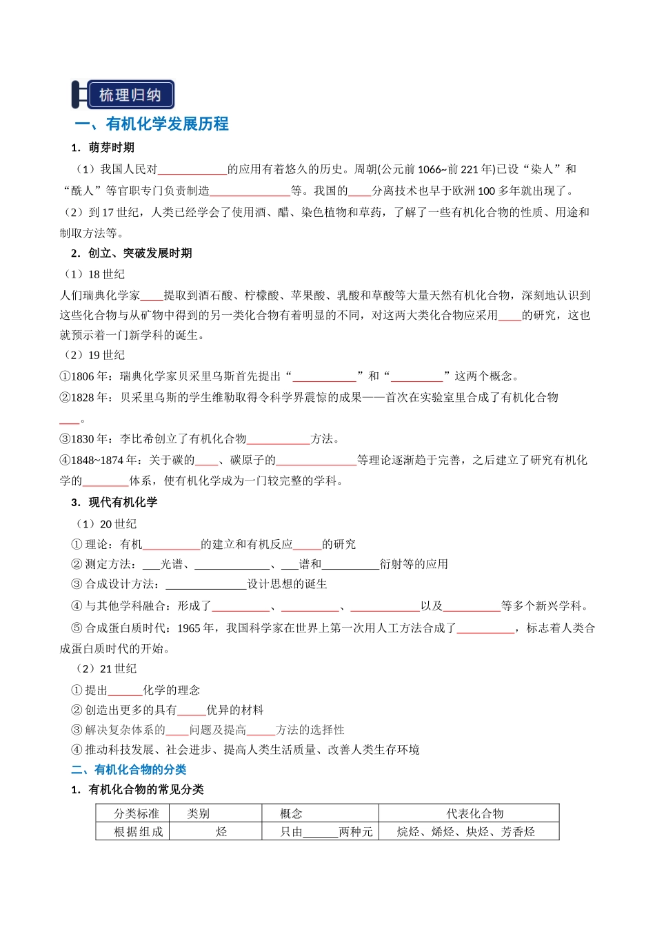 知识清单25有机化合物的结构特点与研究方法（原卷版）-【上好课】2025年高考化学一轮复习知识清单（新高考专用）.docx_第2页