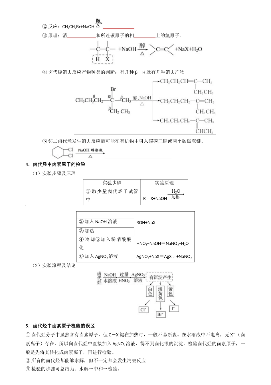 知识清单27 烃的衍生物-【口袋书】2025年高考化学一轮复习知识清单（新高考专用）（原卷版）.docx_第3页