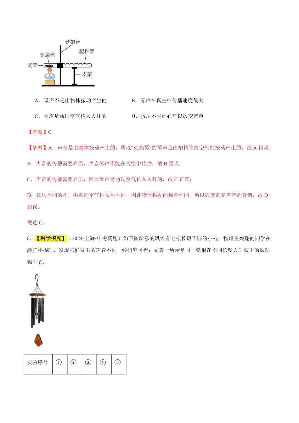 专题01 声现象（解析版）【2025中考物理一轮讲练测】.pdf_第2页