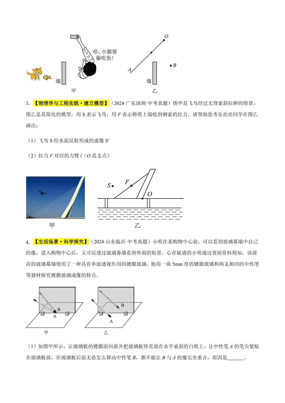 专题04 光现象（原卷版）【2025中考物理一轮讲练测】.pdf_第2页