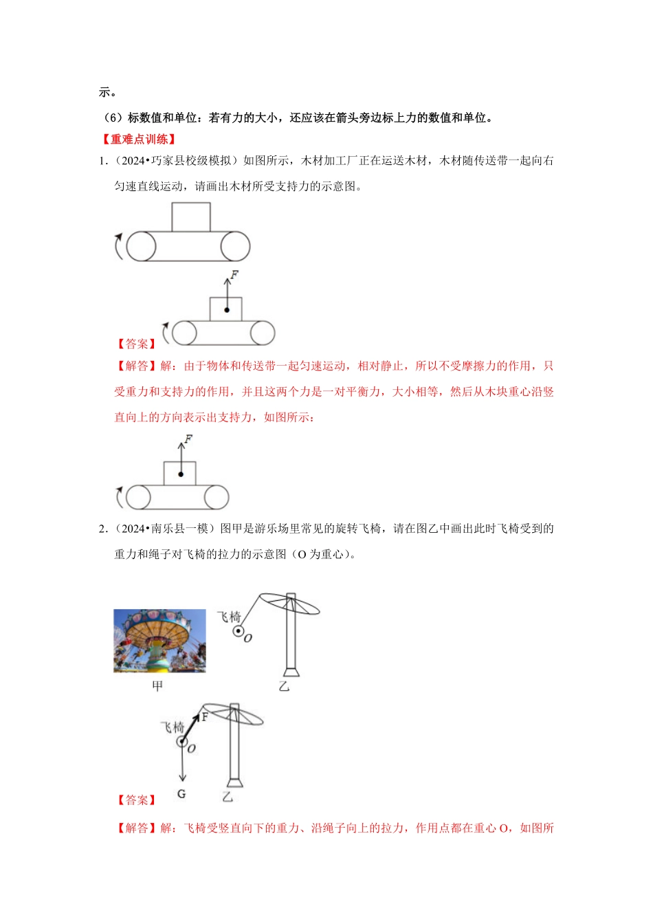专题13  力学作图专题（解析版）-2024年中考物理复习重难点讲解与训练(全国通用).pdf_第2页