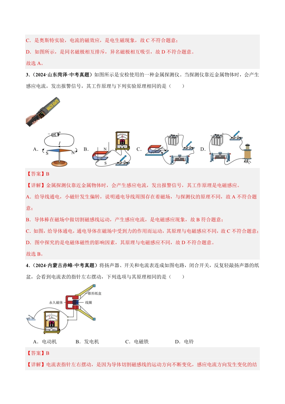专题19  电与磁（测试）（解析版）【2025中考物理一轮讲练测】.pdf_第2页