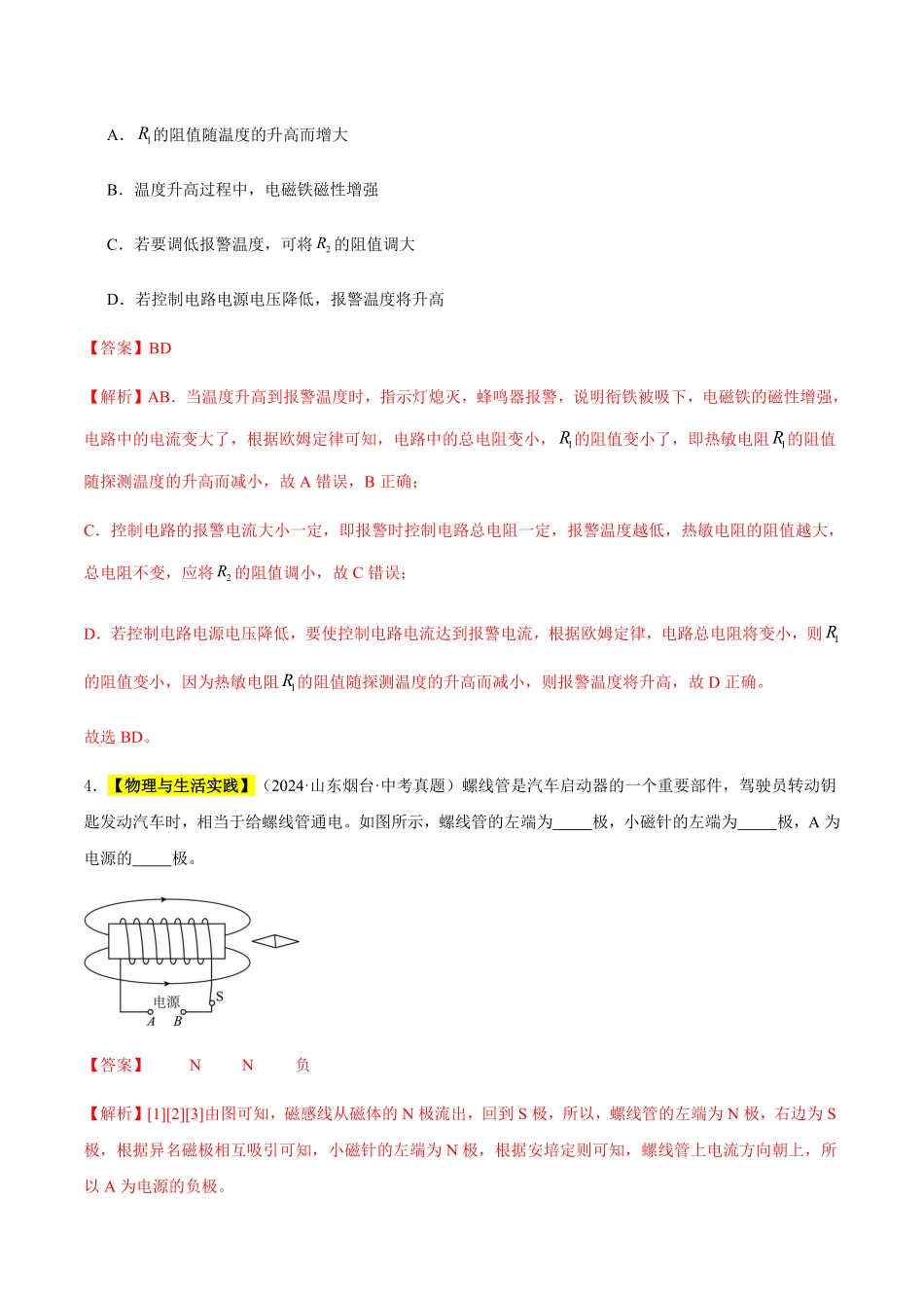 专题19 电与磁（解析版）【2025中考物理一轮讲练测】.pdf_第3页