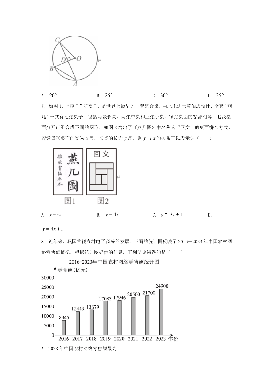 2024年甘肃定西中考数学试题及答案.pdf_第2页