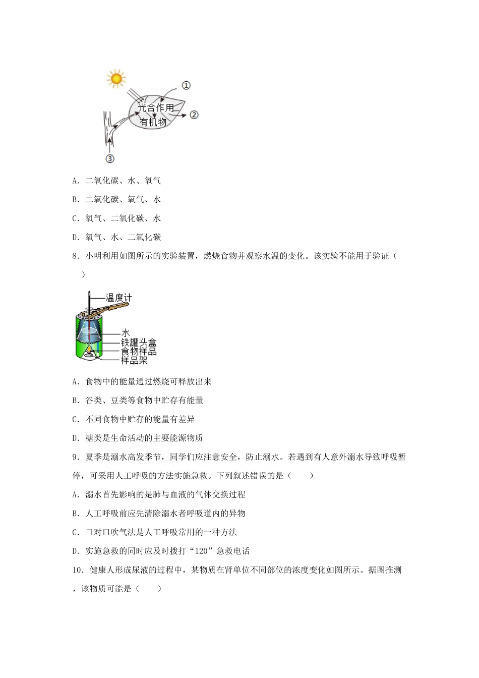 2024年四川成都中考生物试题及答案.pdf_第3页