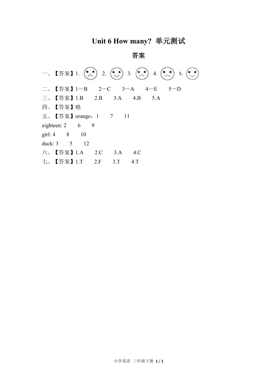 332-人教PEP版小学英语三年级下册Unit6单元测试试卷含答案.pdf_第3页