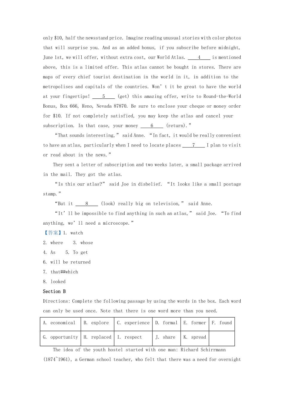 2021-2022年上海市徐汇区高一英语上学期期中试卷及答案.pdf_第3页
