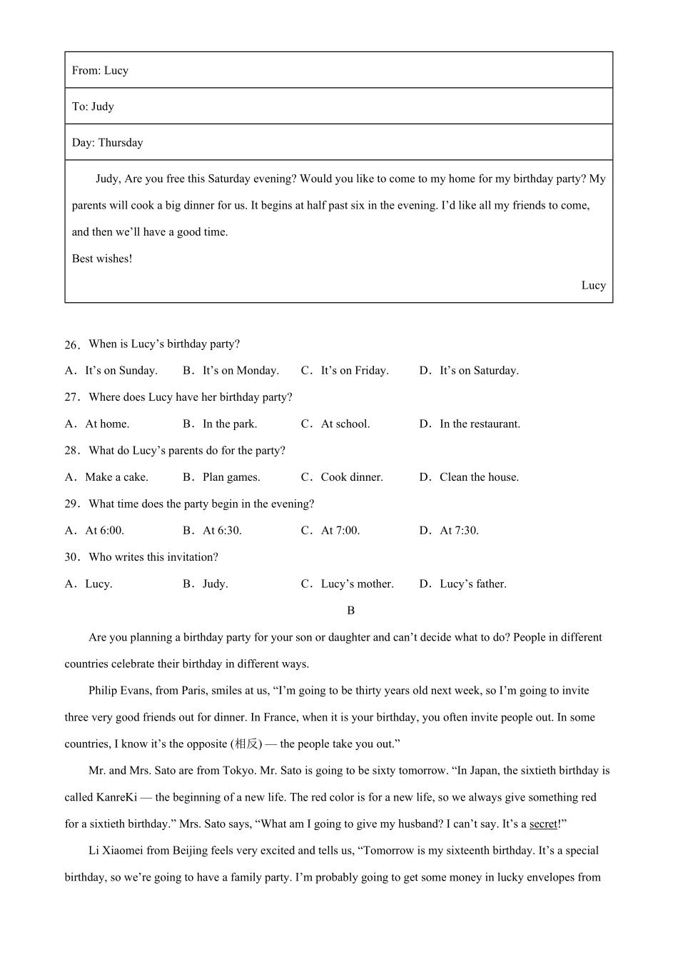 Unit9易错综合练习八年级英语上册单元重难点易错题精练人教版含答案.pdf_第3页