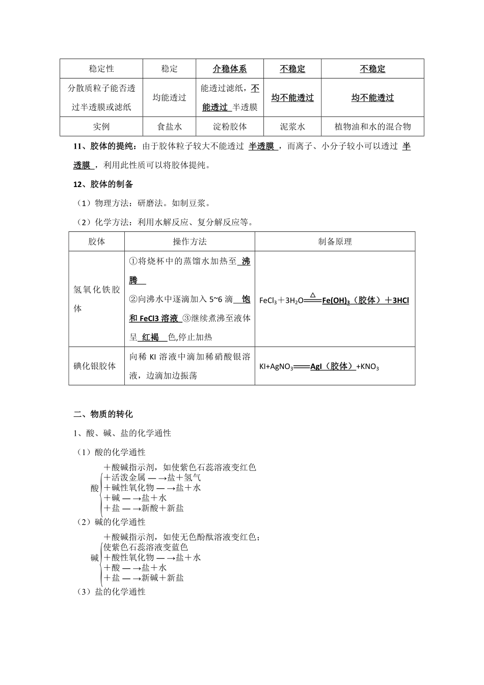 第一章第一节物质的分类及转化 小题训练 上学期高一化学人教版2019必修第一册含答案.pdf_第3页