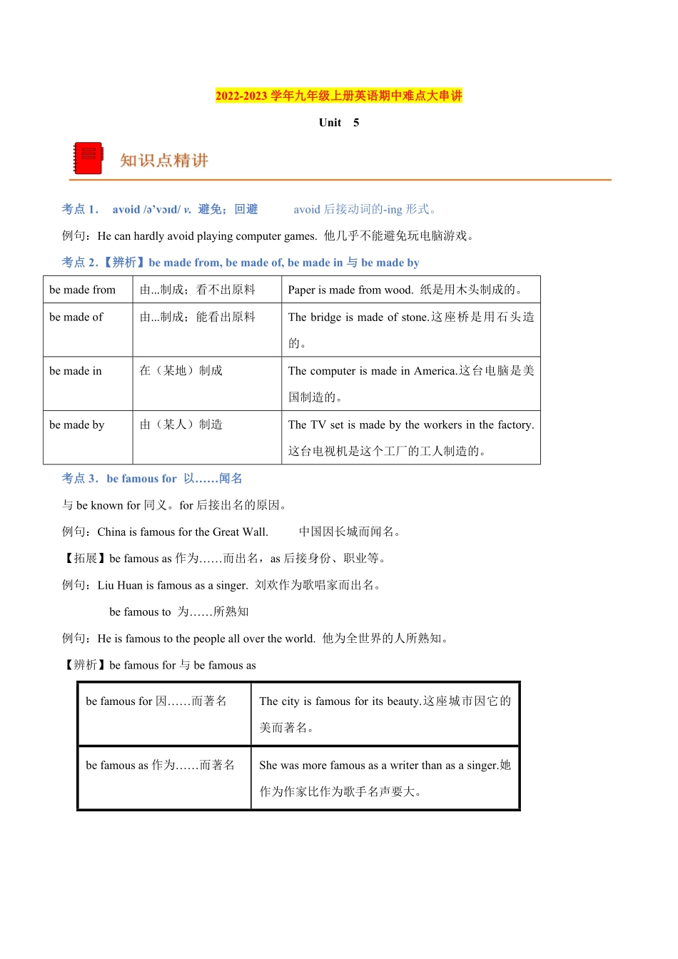 unit5期中难点大串讲英语九年级全册人教新目标版含答案.pdf_第1页