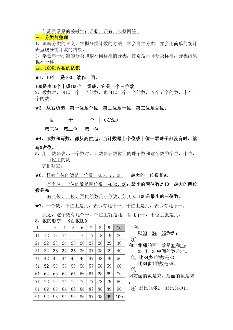 人教版一年级数学下册-知识点总结.pdf_第2页