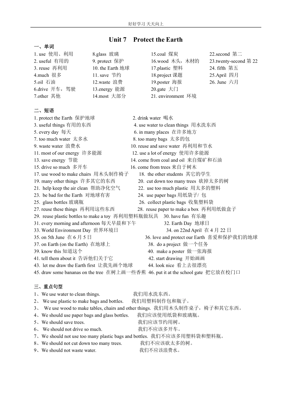 译林版六年级上 Unit7 知识点梳理.pdf_第1页