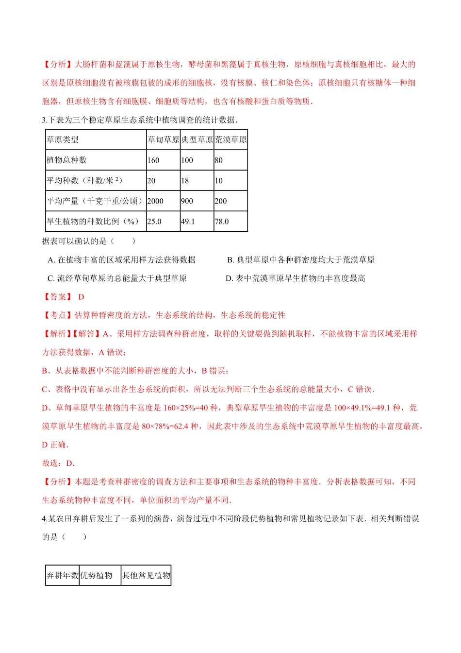 学易金卷：20202021学年高二生物上学期期末测试卷03人教版2019选择性必修2含答案.pdf_第2页