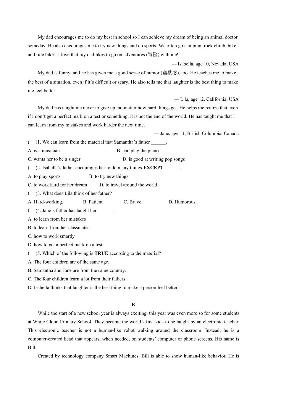 含答案九年级英语人教版单元测试Unit 5 01.pdf_第3页