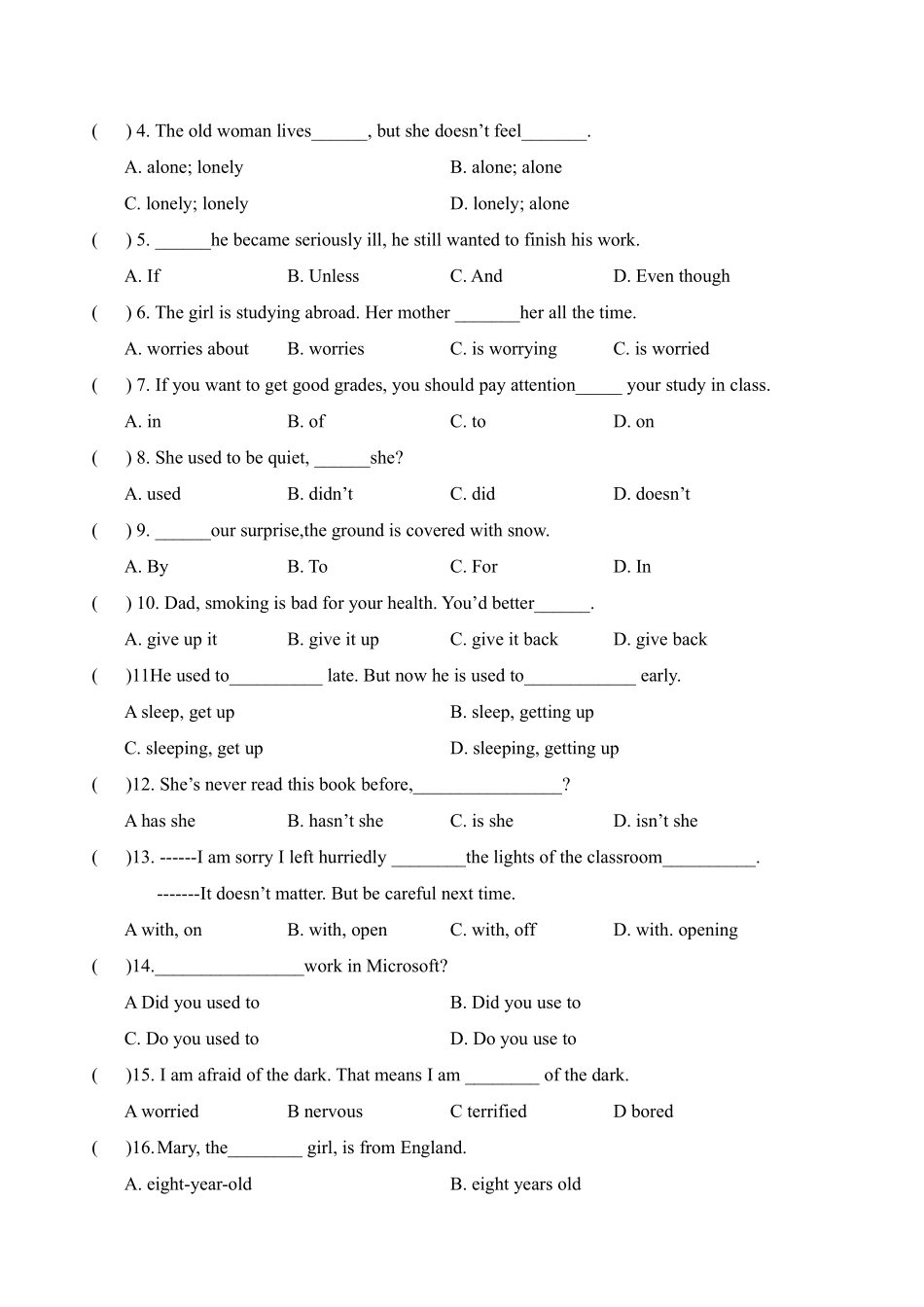 含答案九年级英语人教版单元测试Unit 4 03.pdf_第2页