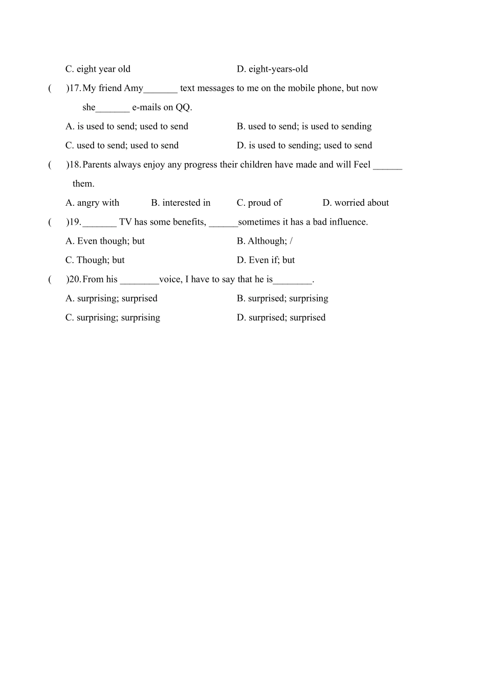 含答案九年级英语人教版单元测试Unit 4 03.pdf_第3页