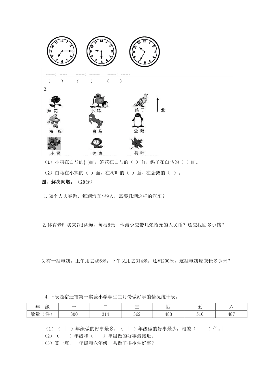 【期末】人教版二年级数学下册期末检测试卷含答案10.pdf_第2页
