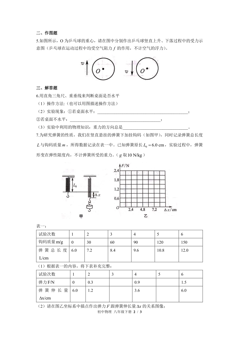苏科版初中物理八年级下册第八章综合测试02含答案解析.pdf_第2页