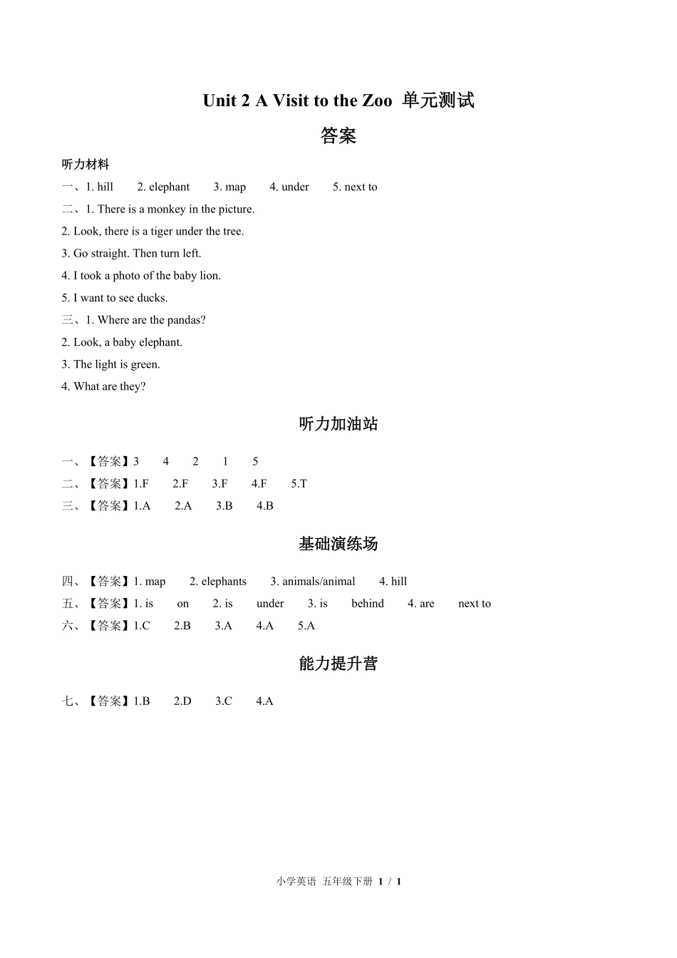 闽教版三年级起点小学英语五年级下册Unit2单元测试试卷含答案02.pdf_第3页