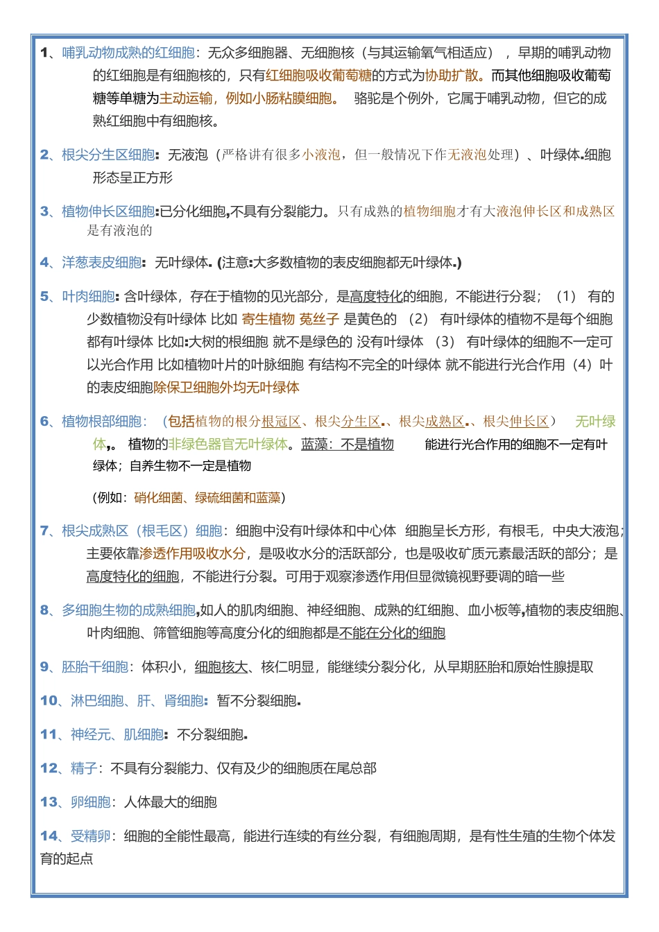 高中生物中特殊的细胞.pdf_第1页
