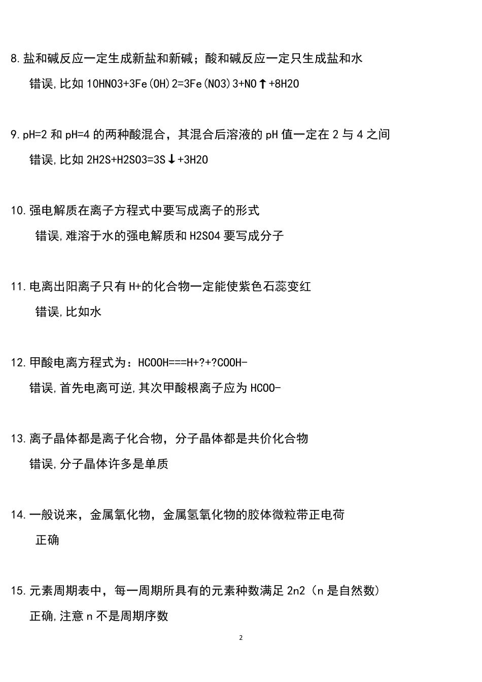 高中化学120个关键知识点.pdf_第2页