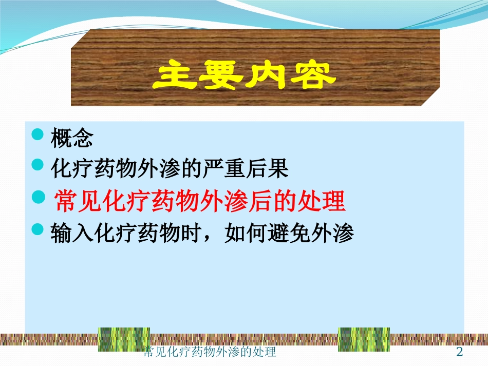 常见化疗药物外渗的处理培训课件.pptx_第2页