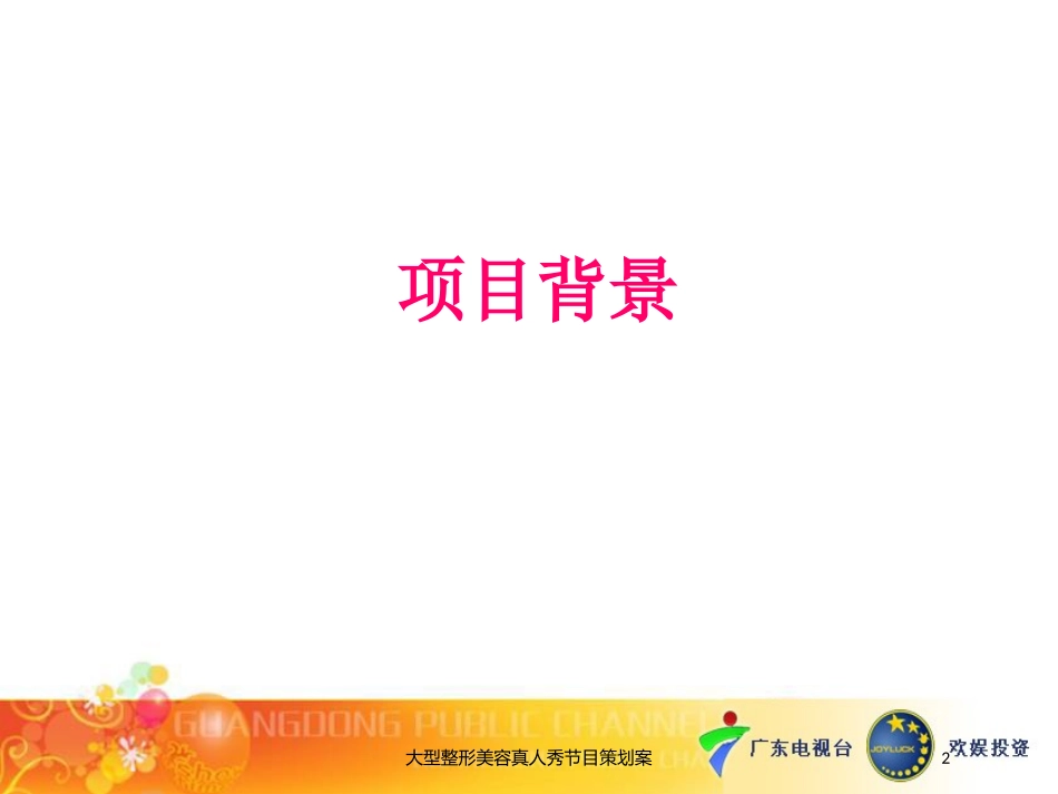 大型整形美容真人秀节目策划案培训课件.pptx_第2页