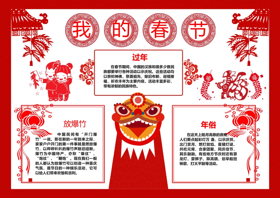 春节手抄报打印版文字可编辑删除26.docx_第1页