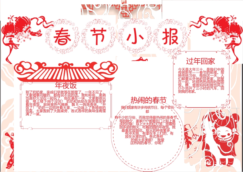 春节手抄报打印版文字可编辑删除38.docx_第1页