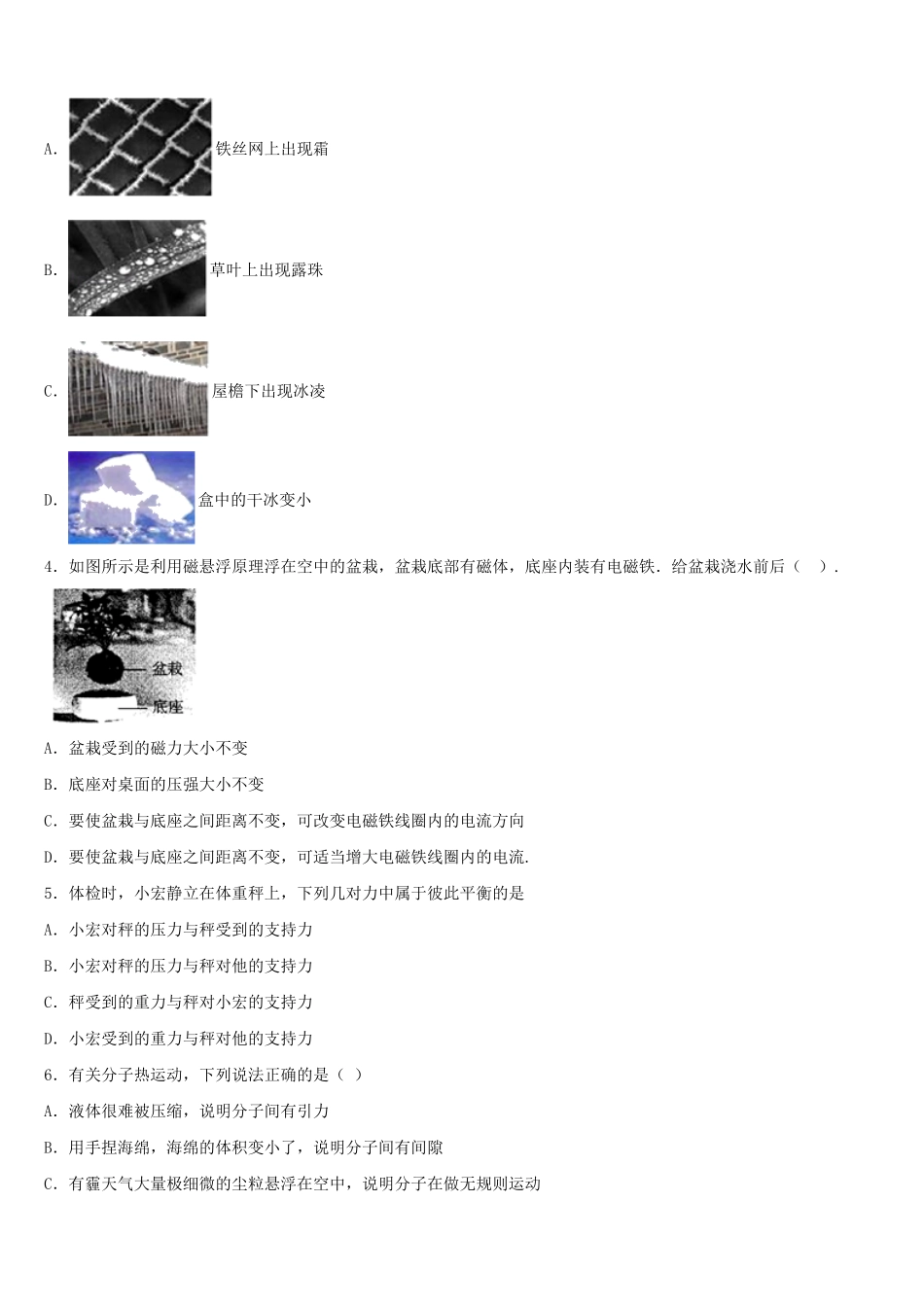 2024年内蒙古中考物理模拟冲刺试题及答案.pdf_第2页