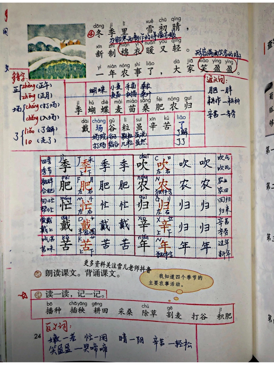 小学二年级上册上学期-部编版语文：识字④预习笔记.pdf_第2页