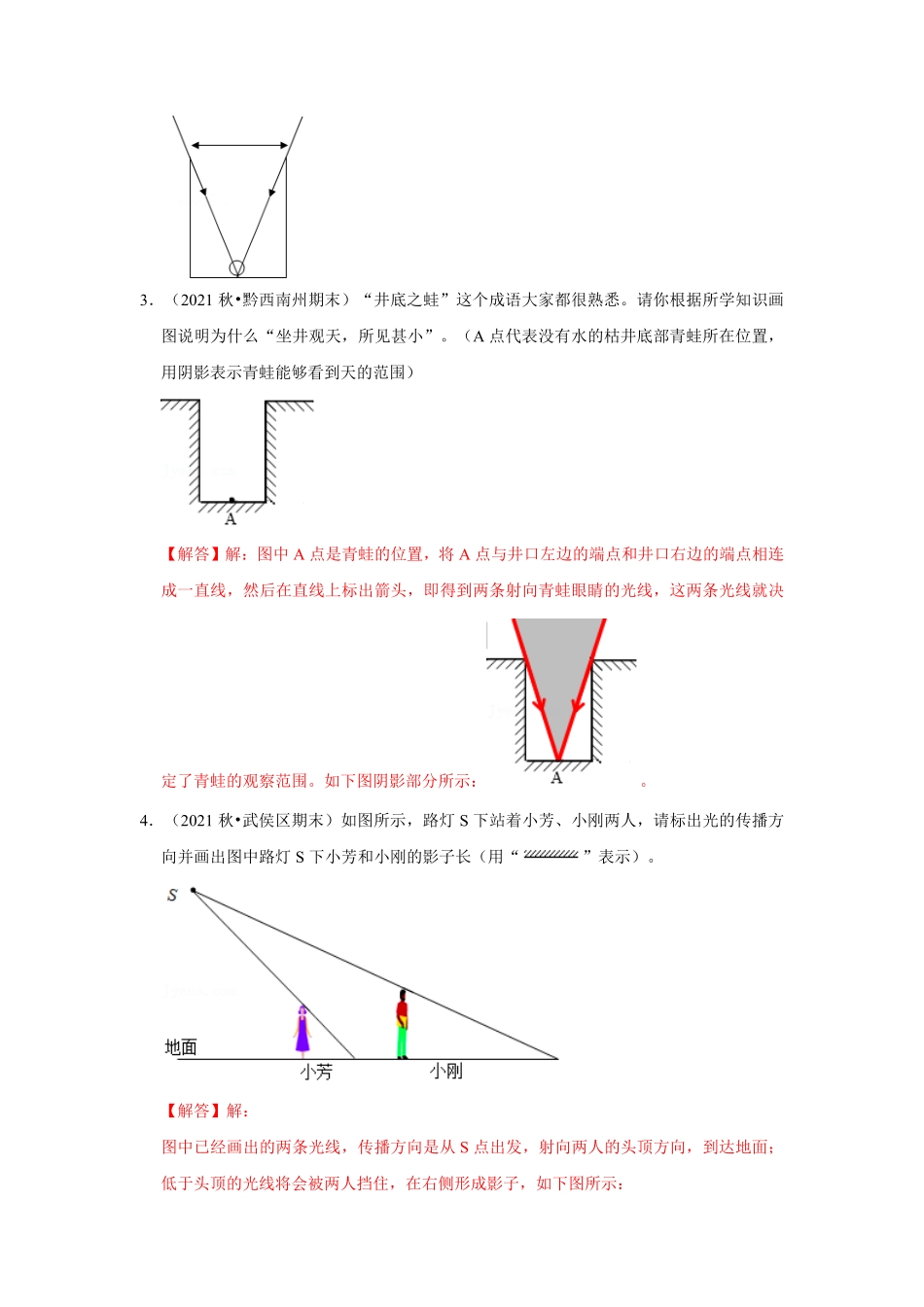 八年级物理上册作图题专项训练解析版.pdf_第2页