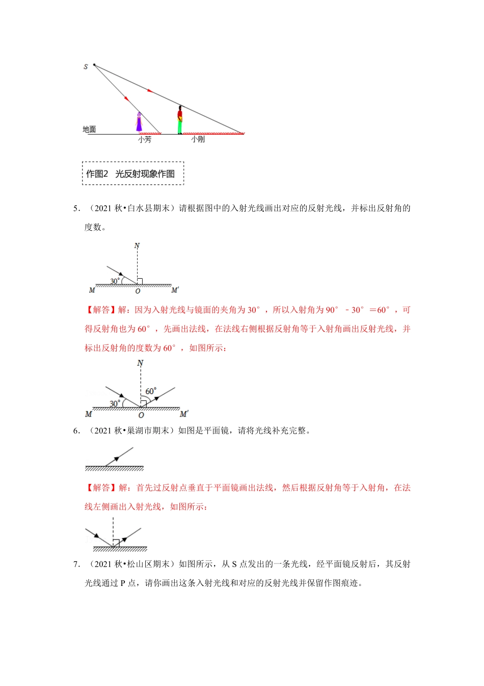 八年级物理上册作图题专项训练解析版.pdf_第3页