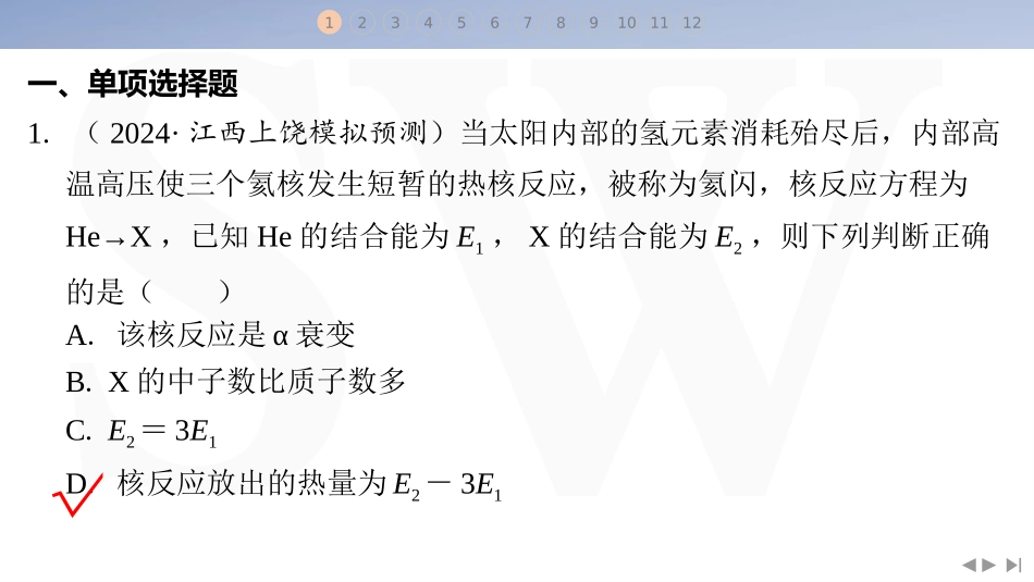 4.选择题＋实验题组合练（4）-2025版三维设计二轮复习高考物理.pptx_第2页
