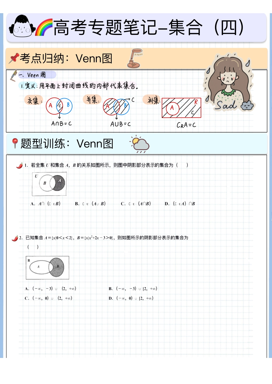 2025高考数学专题笔记（空白版）高考专题笔记-集合04- Venn图.pdf_第1页