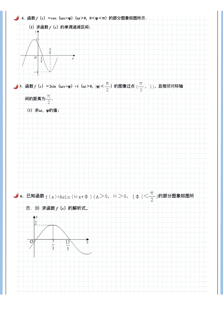2025高考数学专题笔记（空白版）高考专题笔记-三角函数08-知图求式.pdf_第3页