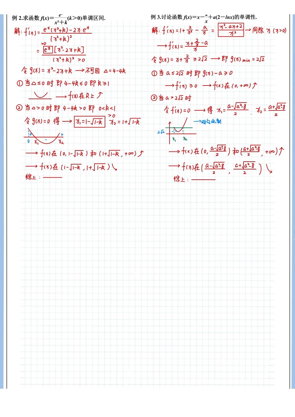 2025高考数学专题笔记高考专题笔记-导数基础07-单调性（4）-含参“二次型”.pdf_第3页