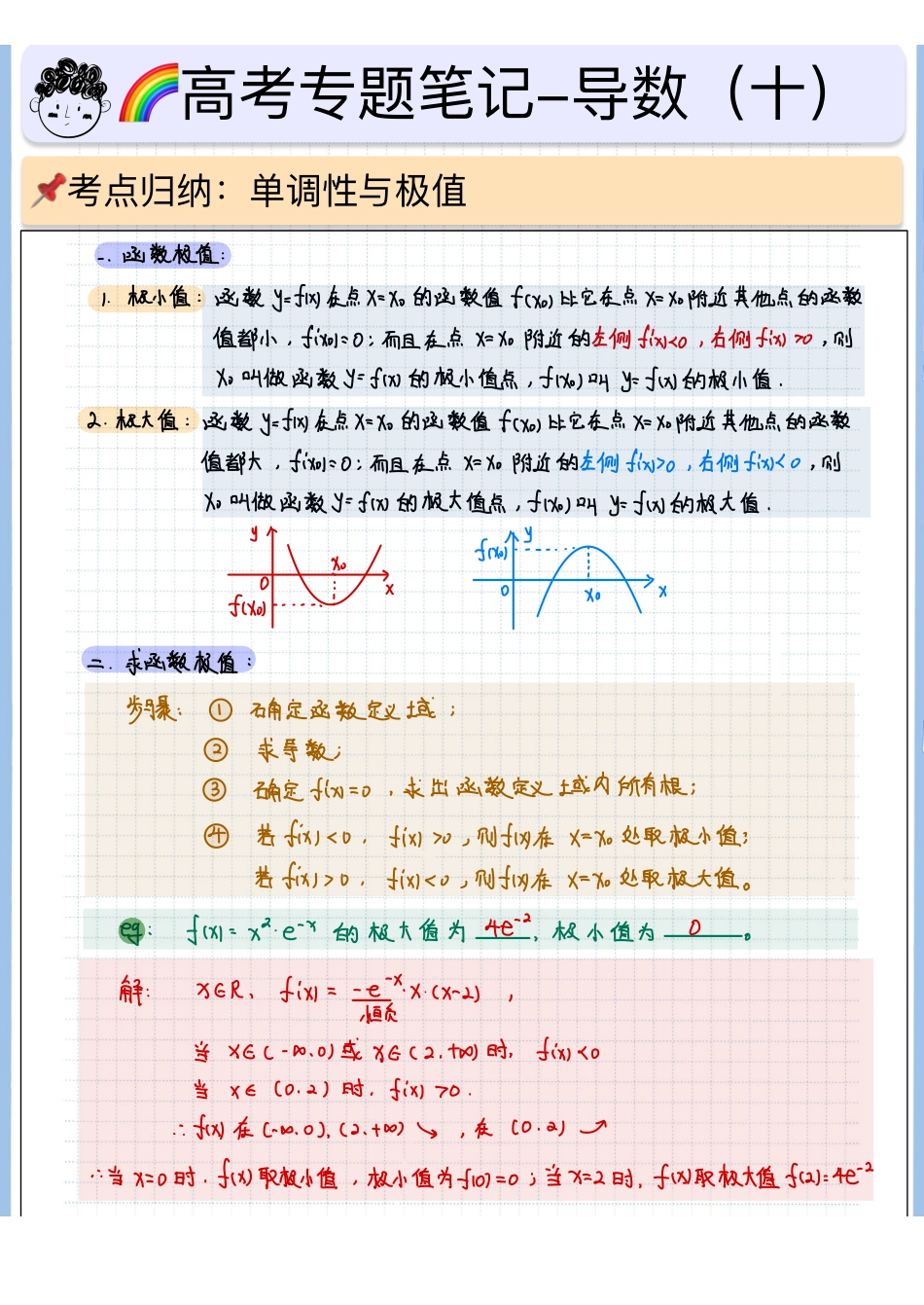 2025高考数学专题笔记高考专题笔记-导数基础10-单调性与极值.pdf_第1页