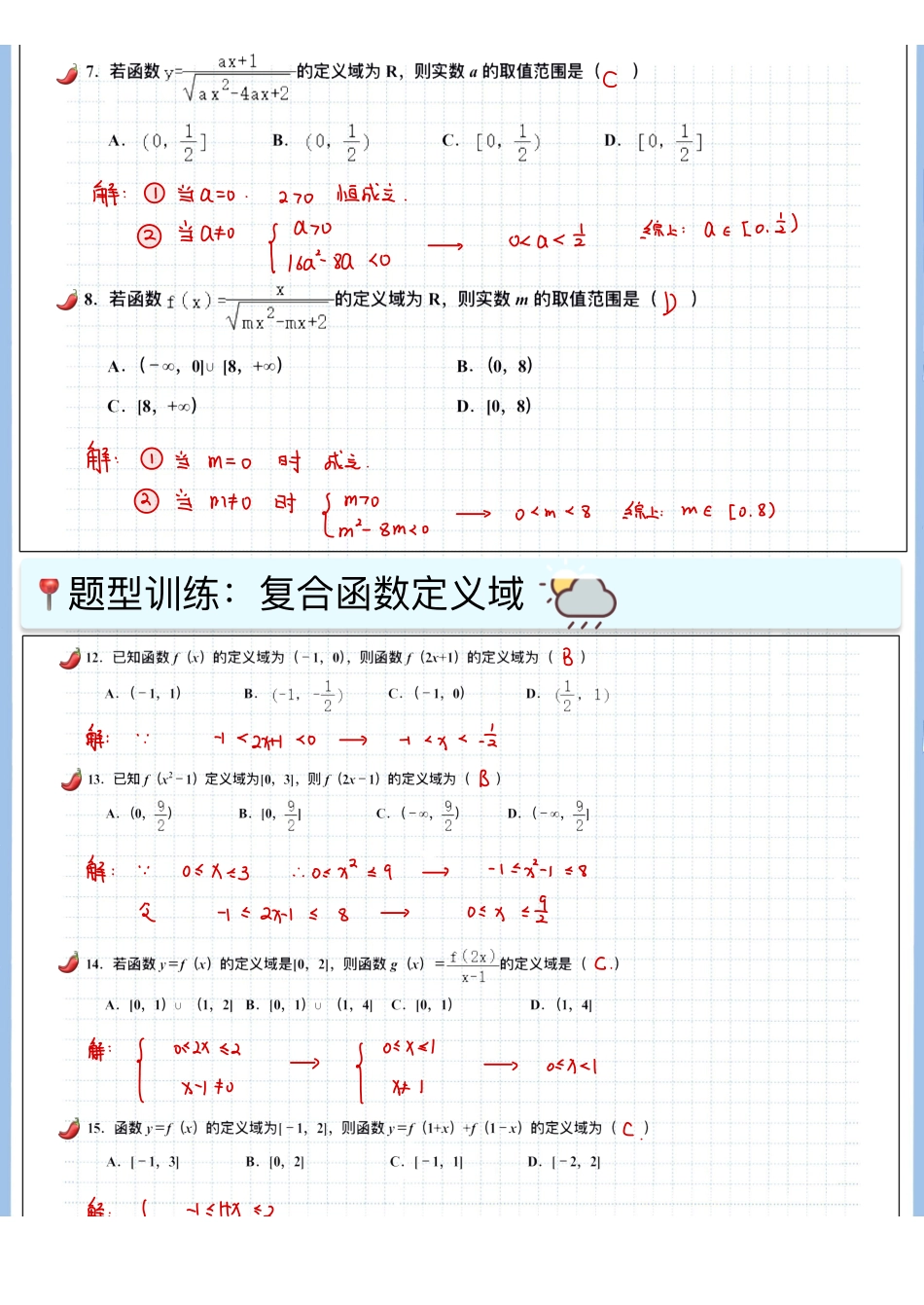 2025高考数学专题笔记高考专题笔记—函数01—函数定义域.pdf_第3页