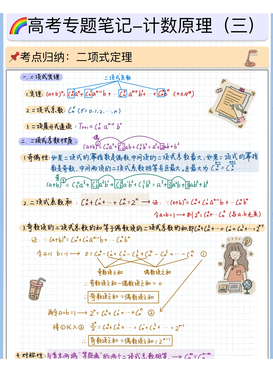 2025高考数学专题笔记高考专题笔记-计数原理03-二项式定理.pdf_第1页