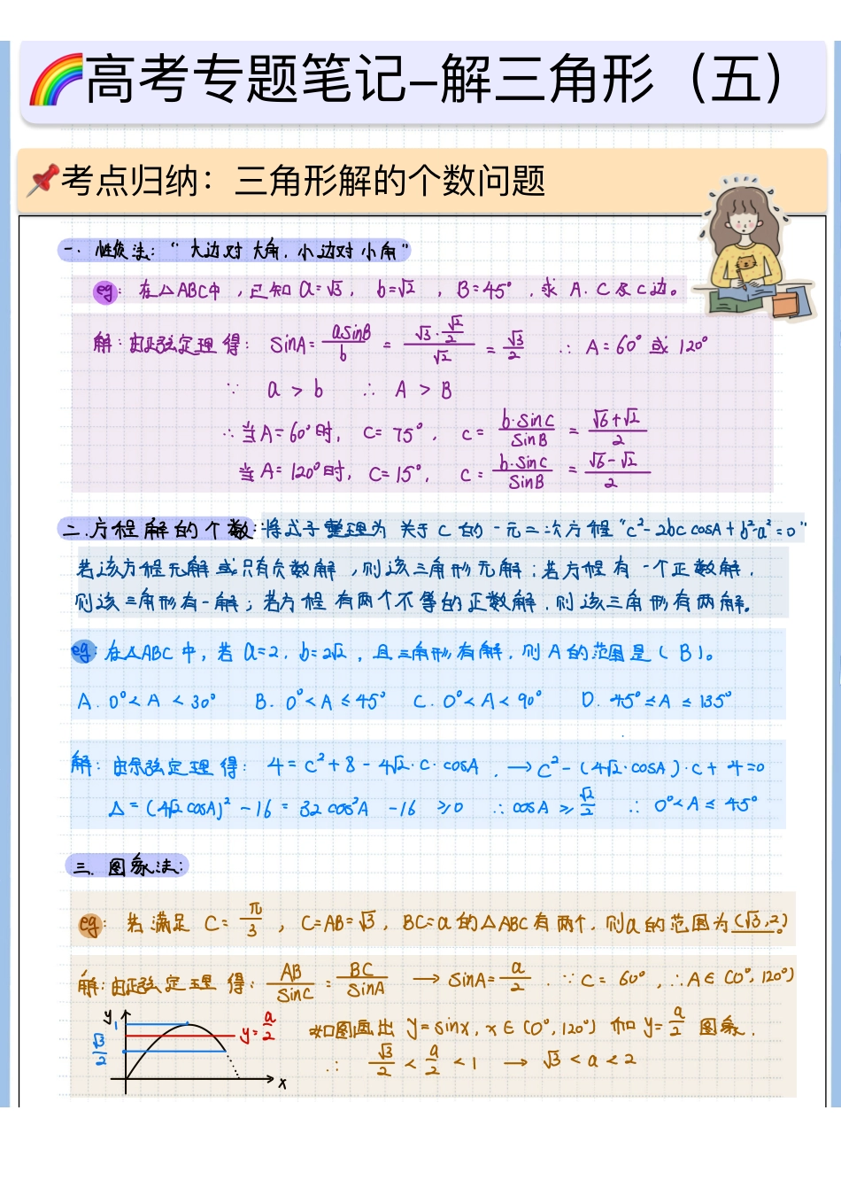 2025高考数学专题笔记高考专题笔记—解三角形05—解的个数（空白版）.pdf_第1页