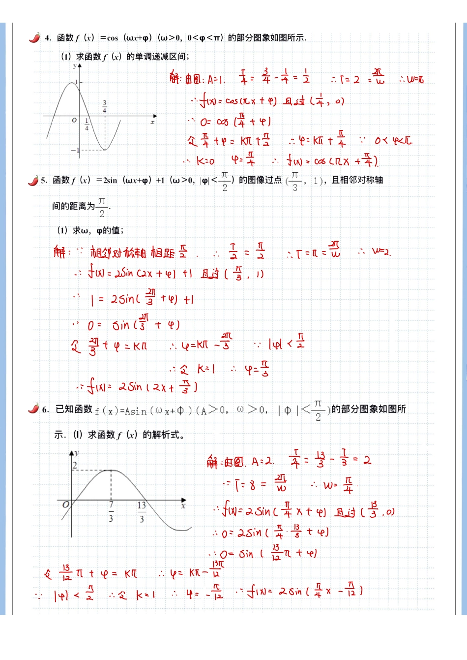 2025高考数学专题笔记高考专题笔记-三角函数08-知图求式.pdf_第3页