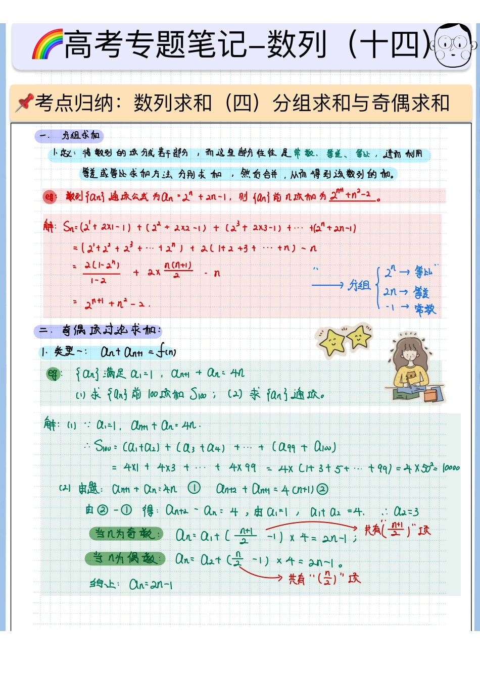 2025高考数学专题笔记高考专题笔记-数列14-数列求和（四）.pdf_第1页