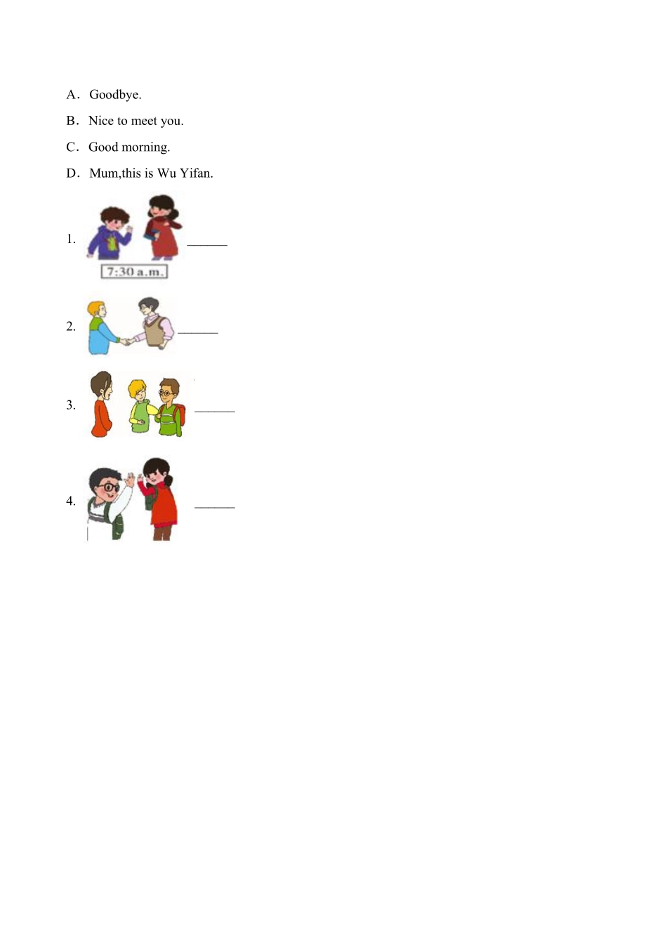 三年级英语人教三起上册单元测试Recycle 1 02含答案.pdf_第3页