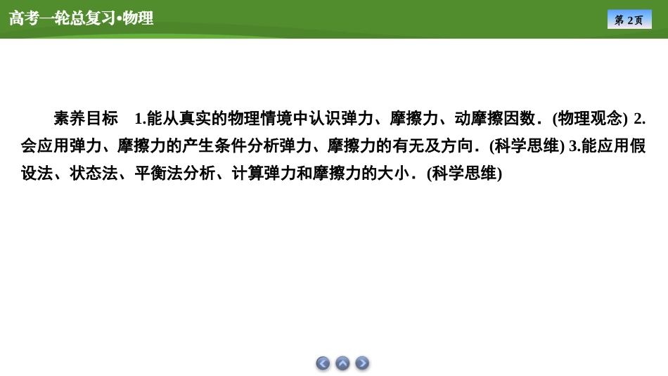 2025届高考物理知识梳理课件第二章　第1讲重力　弹力　摩擦力（共48张ppt）.pptx_第2页