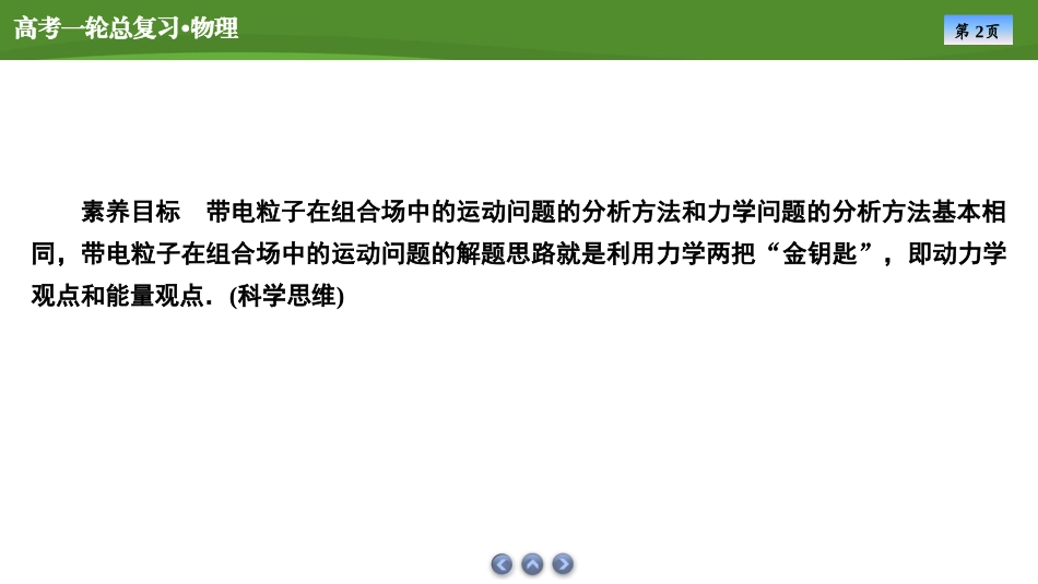 2025届高考物理知识梳理课件第九章　专题九带电粒子在组合场中的运动（共29张ppt）.pptx_第2页