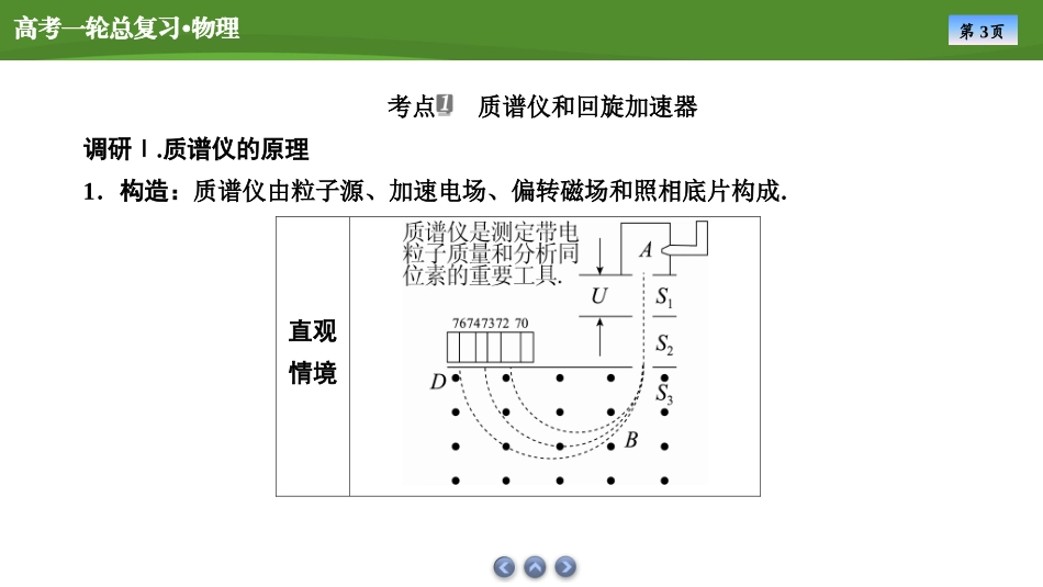 2025届高考物理知识梳理课件第九章　专题九带电粒子在组合场中的运动（共29张ppt）.pptx_第3页