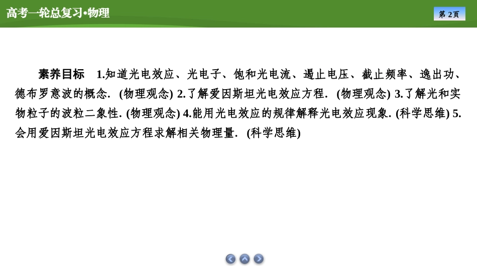 2025届高考物理知识梳理课件第十五章　第1讲波粒二象性（共37张ppt）.pptx_第2页