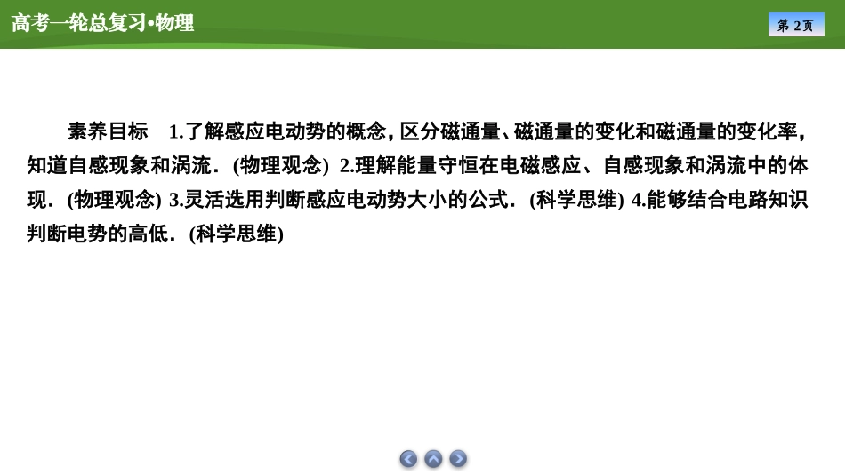 2025届高考物理知识梳理课件第十章　第2讲法拉第电磁感应定律　自感　涡流（共38张ppt）.pptx_第2页