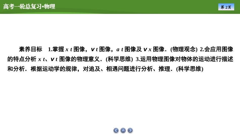 2025届高考物理知识梳理课件第一章　专题一运动图像与追及、相遇问题（共44张ppt）.pptx_第2页